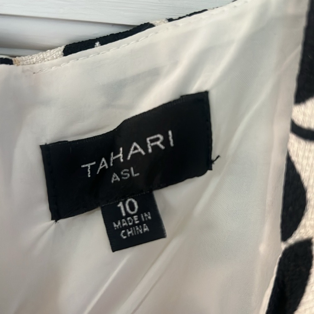 Tahari ASL print fringe dress Sz 10 - Picture 8 of 8